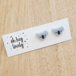 'G'Day Koala' Mini Stud Earrings