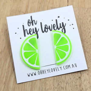'Mojito Limes' Statement Stud Earrings