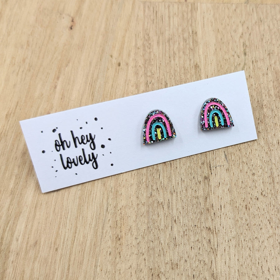 'Rainbow' Mini Stud Earrings