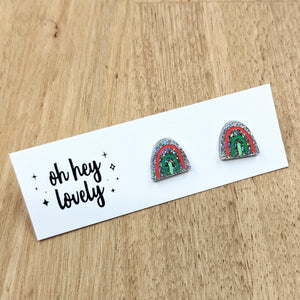 'Festive Rainbow' Mini Stud Earrings