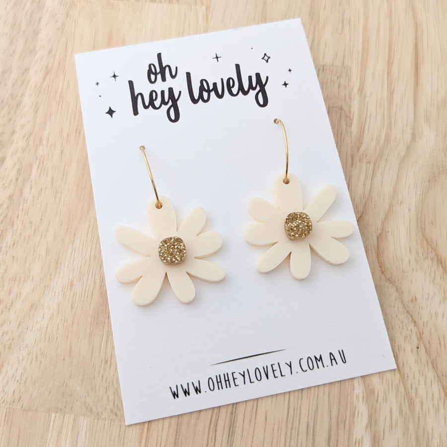 'Autumn Daisies' Dangle Earrings