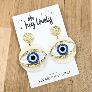 'Eye Spy' Dangle Earrings