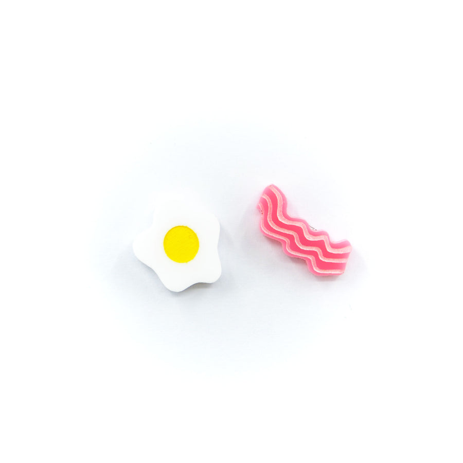 'Bacon and Egg' Mini Stud Earrings