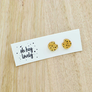 'Choc Chip Cookie' Mini Stud Earrings