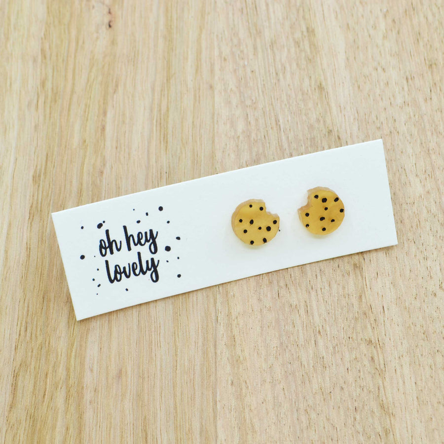 'Choc Chip Cookie' Mini Stud Earrings