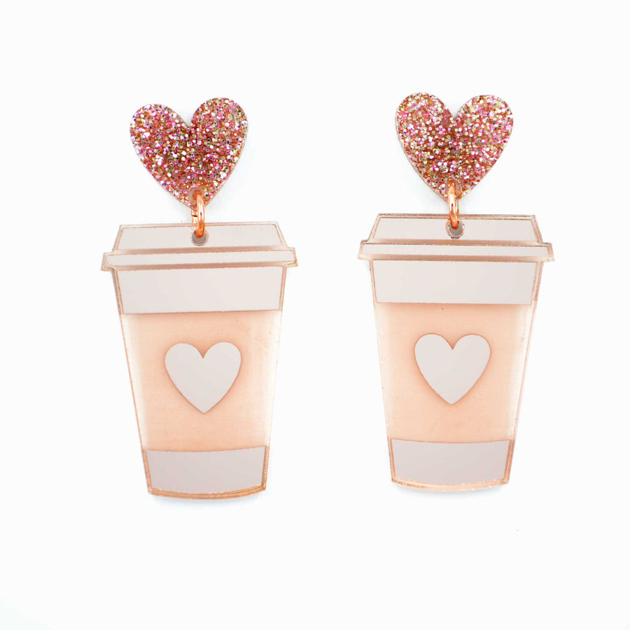 'Coffee Lovers Club' Dangle Earrings