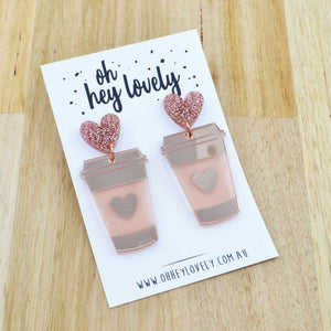 'Coffee Lovers Club' Dangle Earrings
