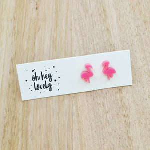 'Flamingo' Mini Stud Earrings