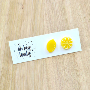 'Lemon Crush' Mini Stud Earrings