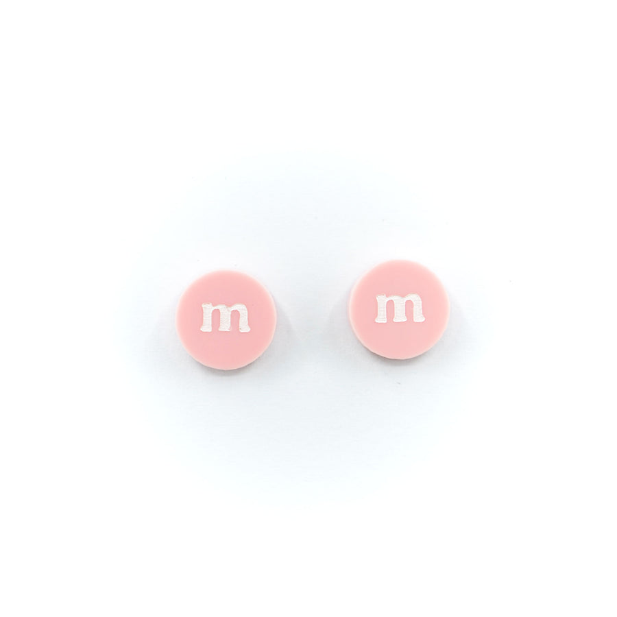 'm&m's - Strawberry' Mini Stud Earrings