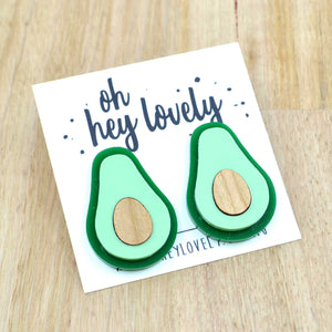 'Ripe Avocado' Statement Stud Earrings