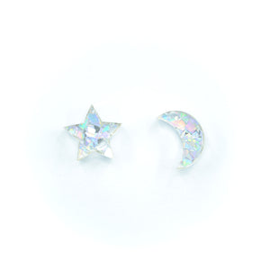 'Star + Moon' Mini Stud Earrings