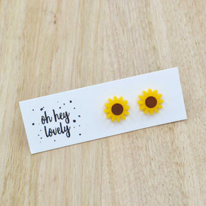 'Sunflower' Mini Stud Earrings